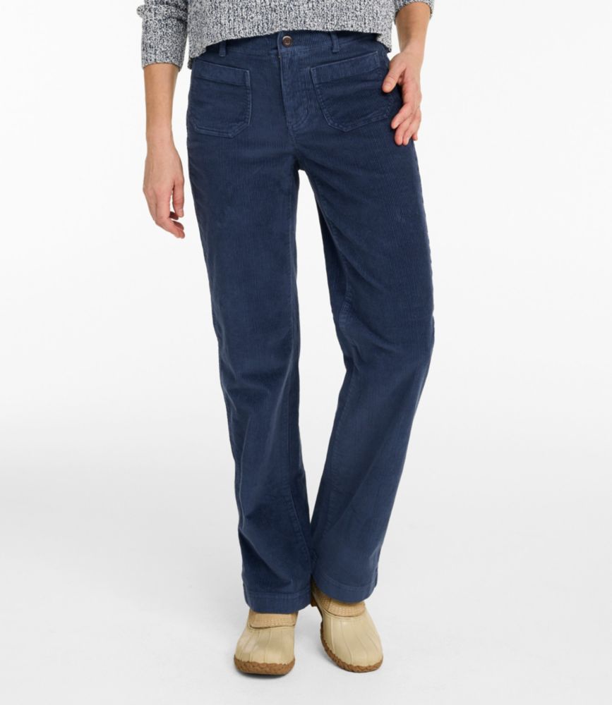 Women's 207 Vintage Corduroy Patch Pocket Pants, Mid-Rise Wide Straight-Leg