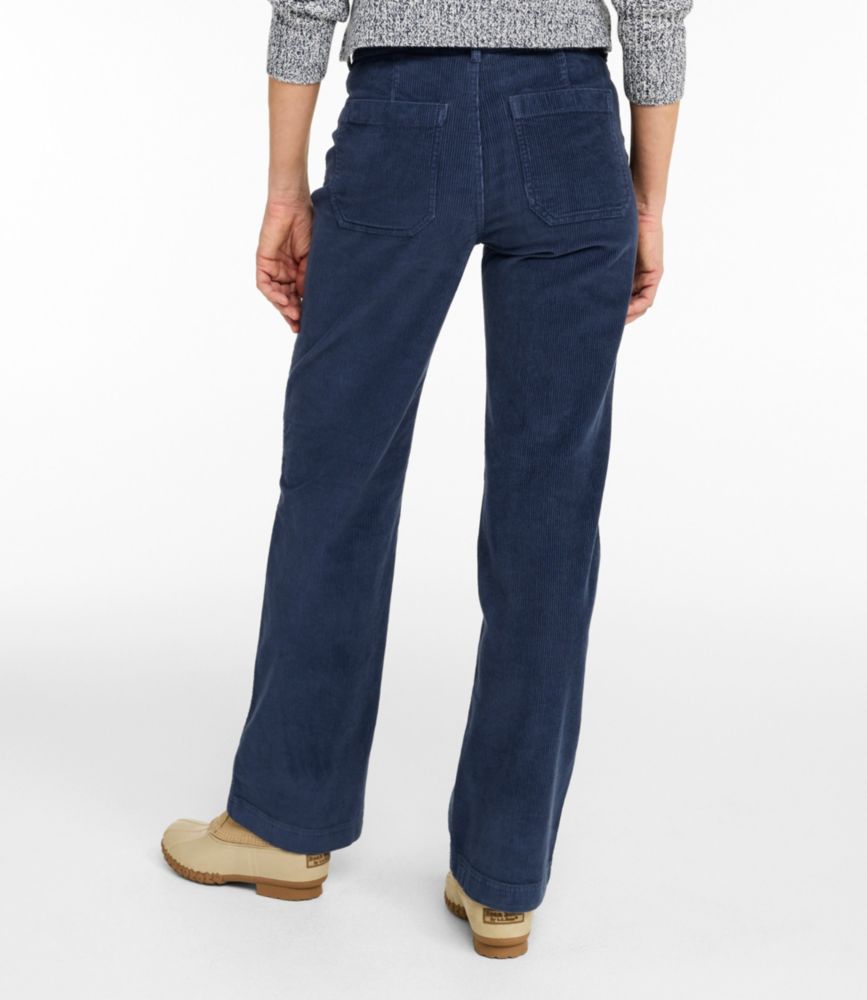 Women's 207 Vintage Corduroy Patch Pocket Pants, Mid-Rise Wide Straight-Leg, Carbon Navy, small image number 3