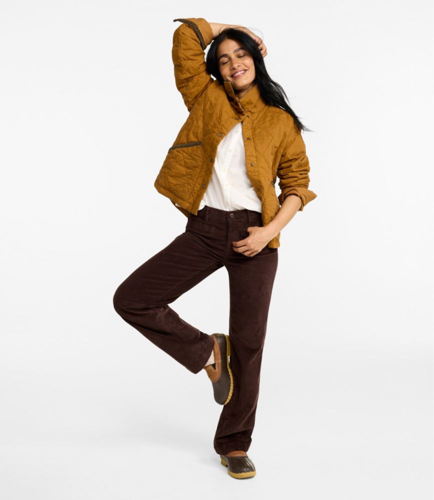 Women's 207 Vintage Corduroy Patch Pocket Pants, Mid-Rise Wide Straight-Leg