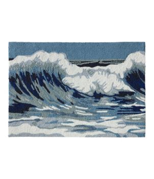 Indoor/Outdoor Vacationland Rug, Ocean Waves