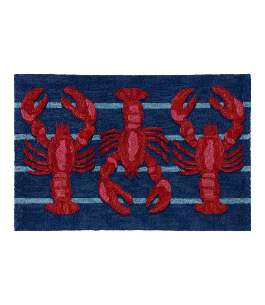 Indoor/Outdoor Vacationland Rug, Lobsters