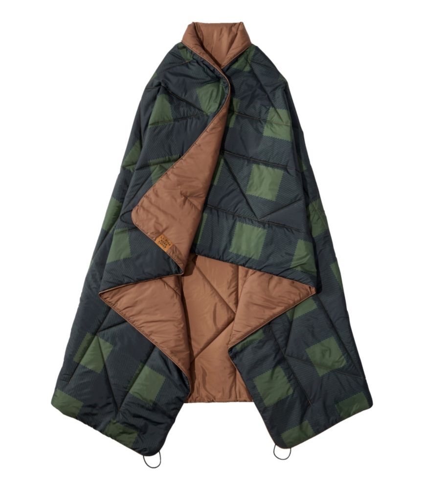 L.L.Bean & Noah Kahan Puffer Blanket, Deep Olive Plaid, small image number 5