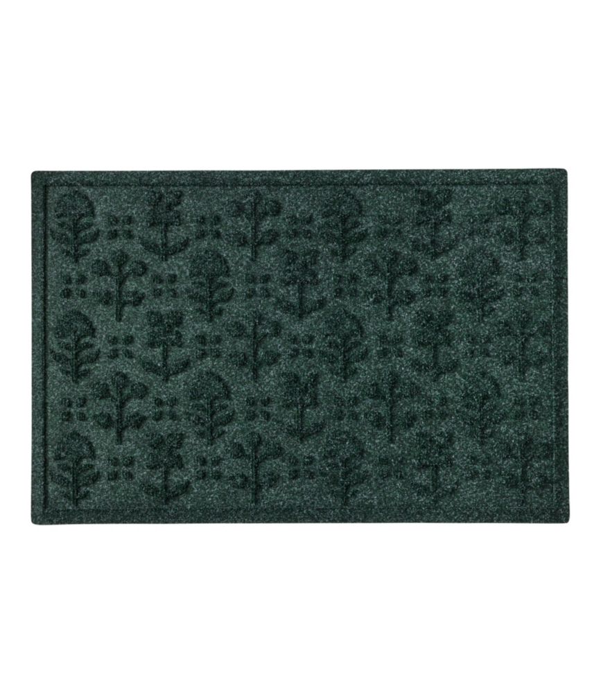 Everyspace Recycled Waterhog Doormat, Botanical Floral, Evergreen, small image number 1