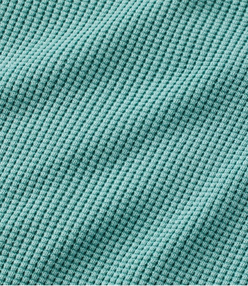 Women's Sunwashed Waffle Sweater, Splitneck, Bone, small image number 5