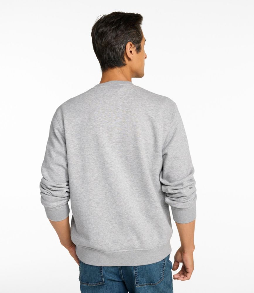 Men's Essential Graphic Sweatshirts, Crewneck, Classic Navy L.L.Bean, small image number 3