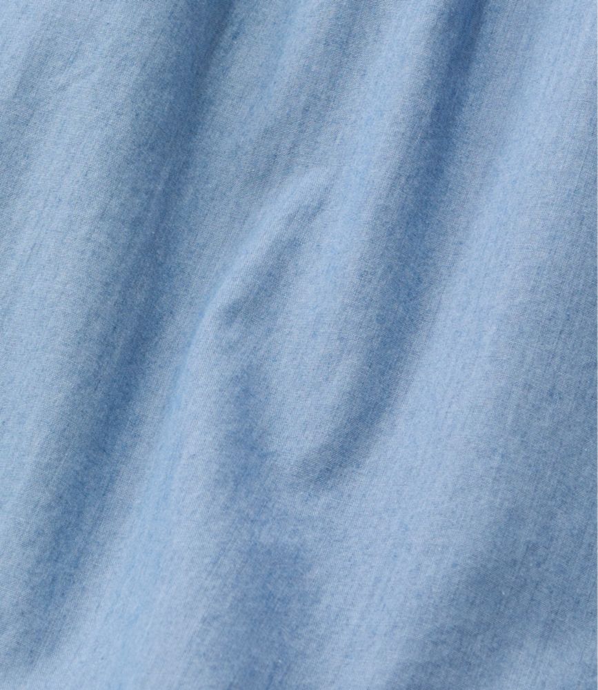 Women's Signature Pleated Midi Dress, Chambray, Chambray, small image number 5