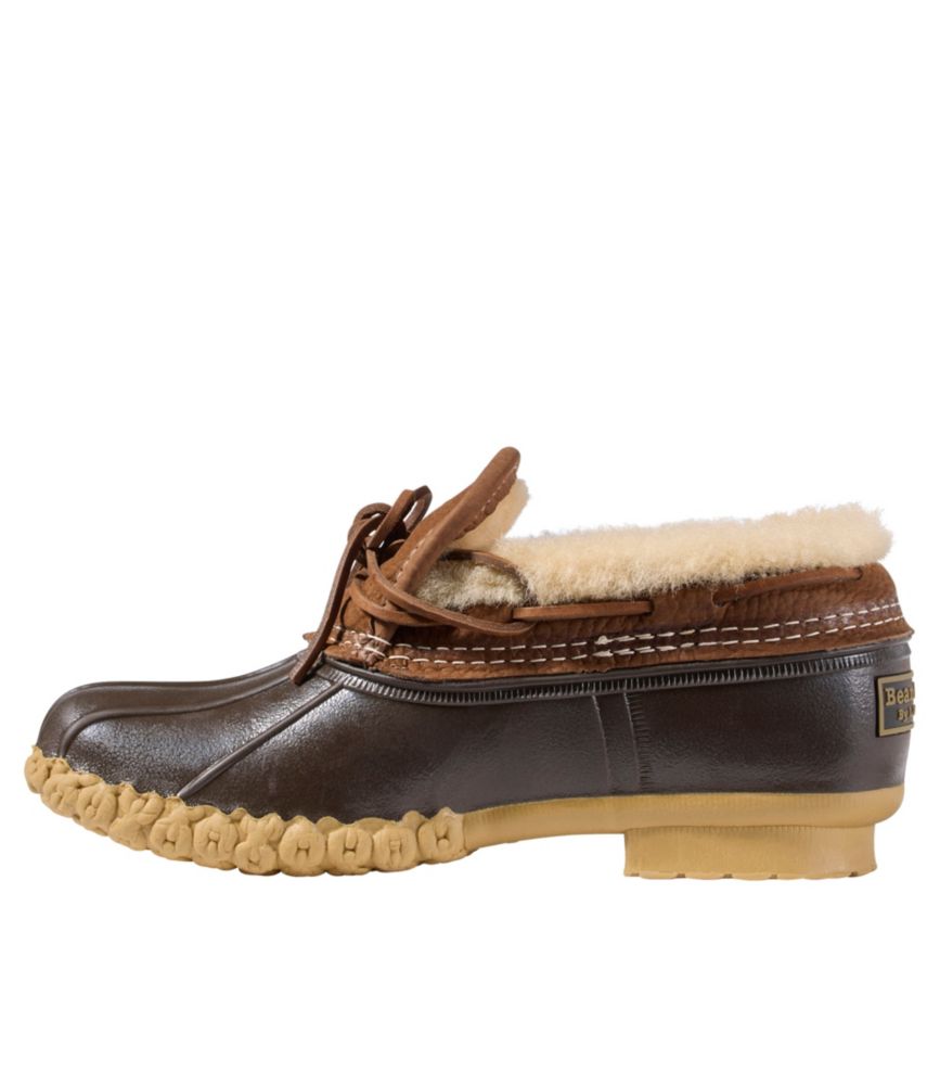 Women's Bean Boots, Shearling-Lined Rubber Mocs