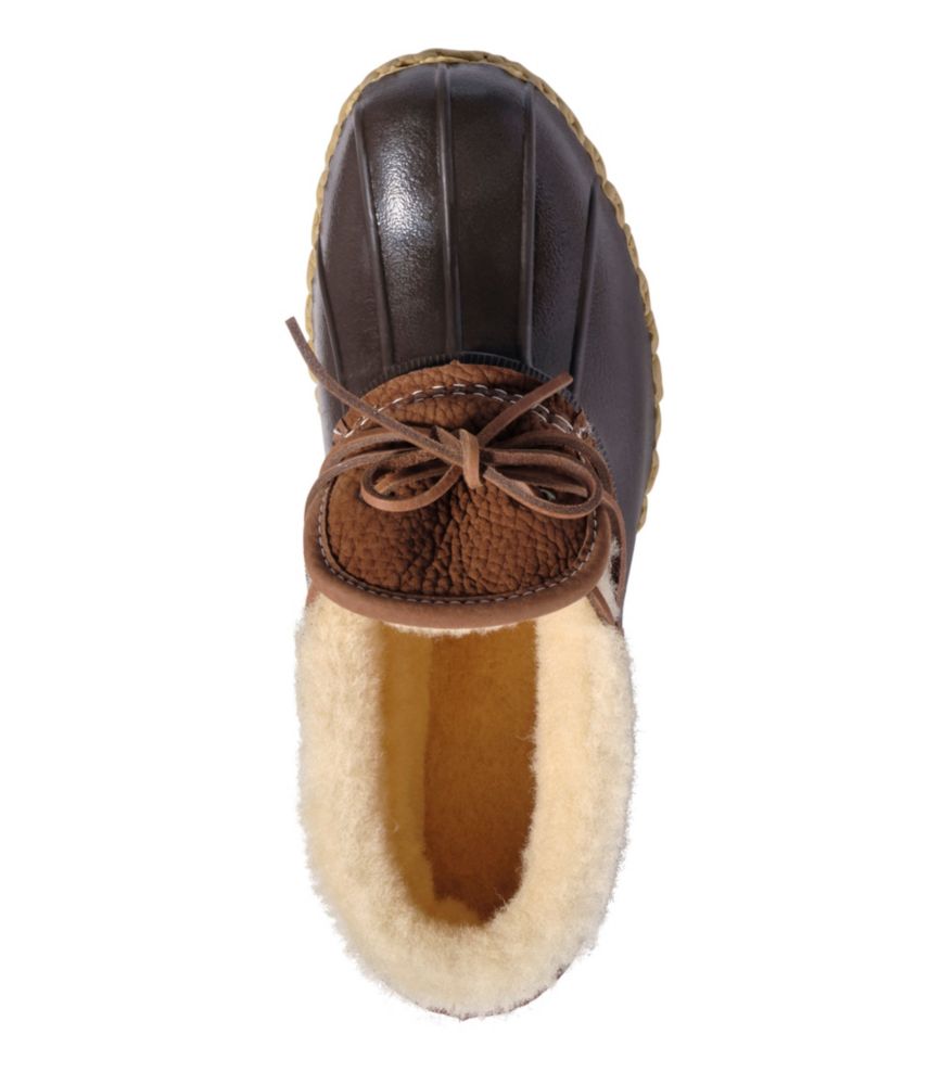 Women's Bean Boots, Shearling-Lined Rubber Mocs, Allspice/Bean Boot Brown/Gum, small image number 4
