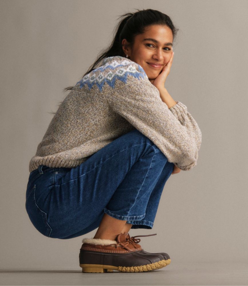 Women's Bean Boots, Shearling-Lined Rubber Mocs, Allspice/Bean Boot Brown/Gum, small image number 7