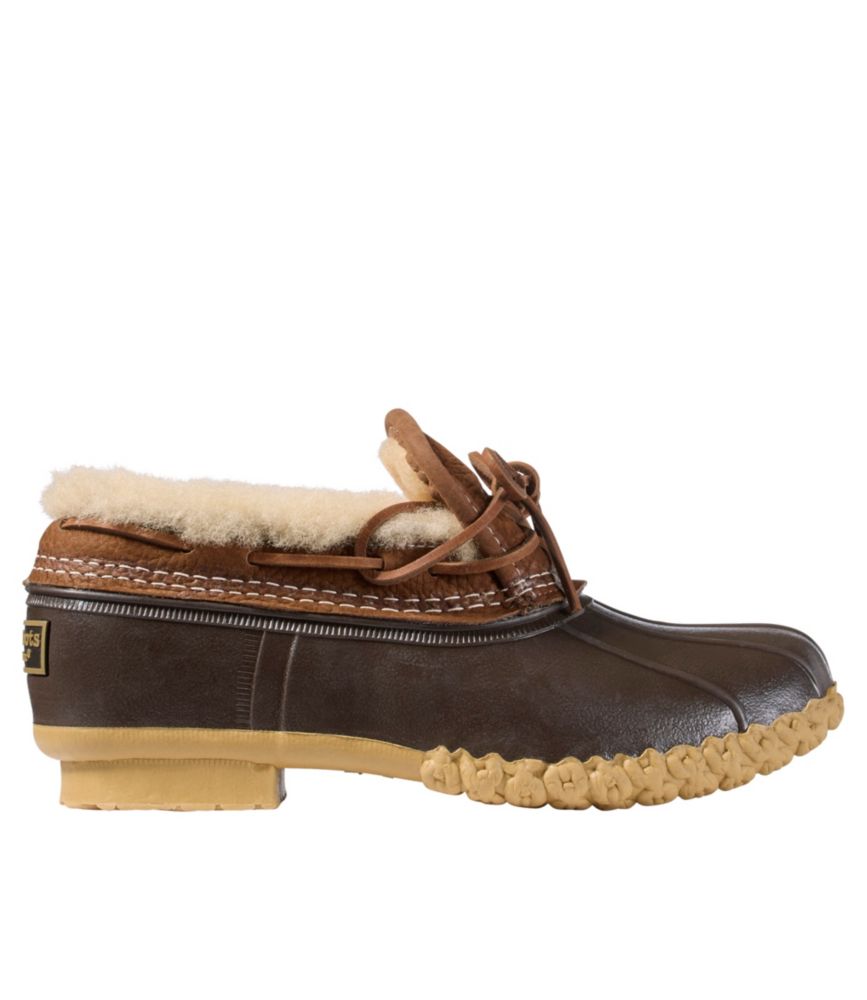 Women's Bean Boots, Shearling-Lined Rubber Mocs