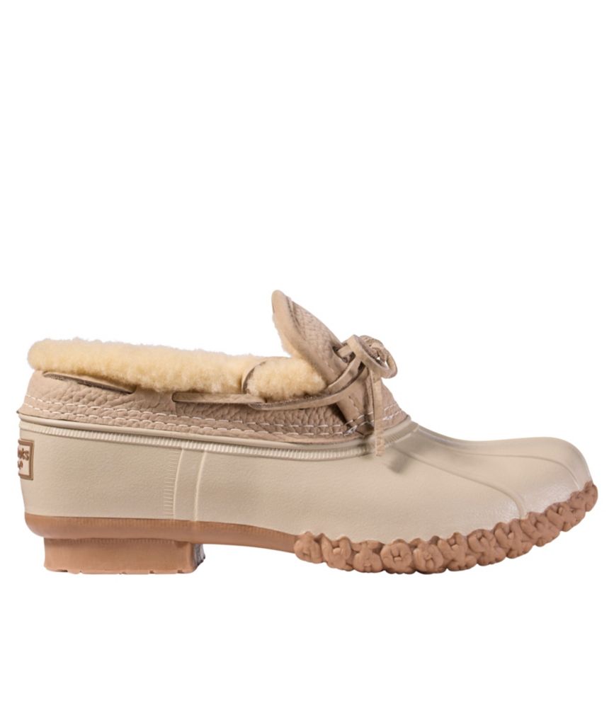 Women's Bean Boots, Shearling-Lined Rubber Mocs