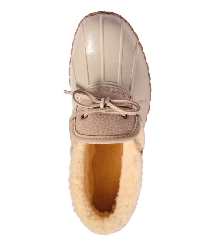 Women's Bean Boots, Shearling-Lined Rubber Mocs
