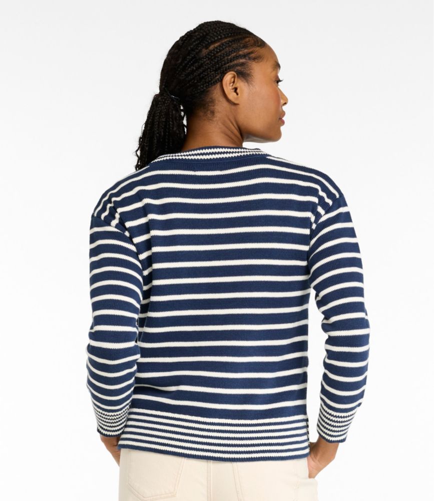 Women's Signature Original Cotton Sweater, Crewneck, Oatmeal Heather Floral, small image number 3