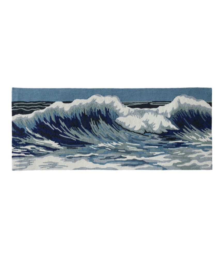 Indoor/Outdoor Vacationland Runner, Ocean Waves