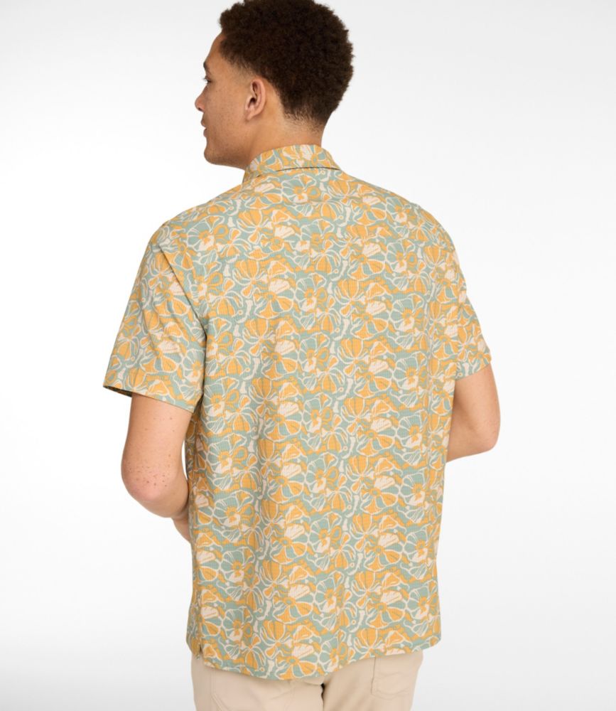 Men's Ultralight Venture Shirt, Short-Sleeve Print, Carbon Navy Abstract Hibiscus, small image number 3