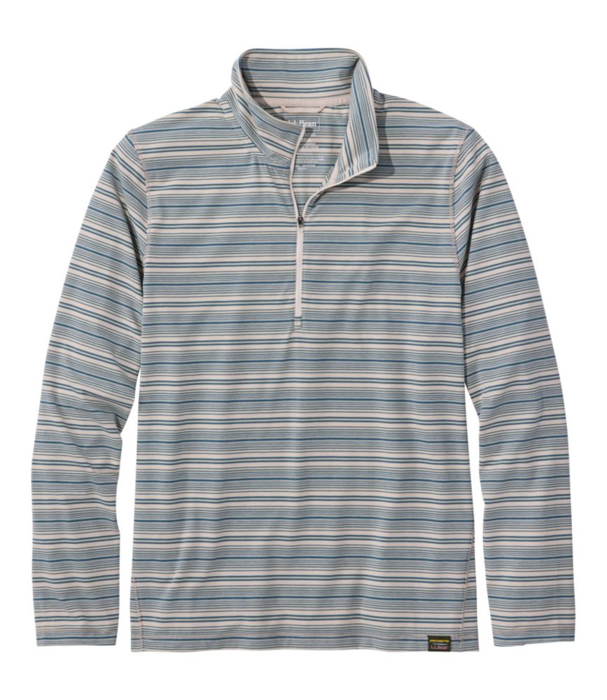 Men's Everyday SunSmart® Tee, Long-Sleeve Quarter-Zip Stripe