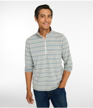 Men's Everyday SunSmart® Tee, Long-Sleeve Quarter-Zip Stripe, New