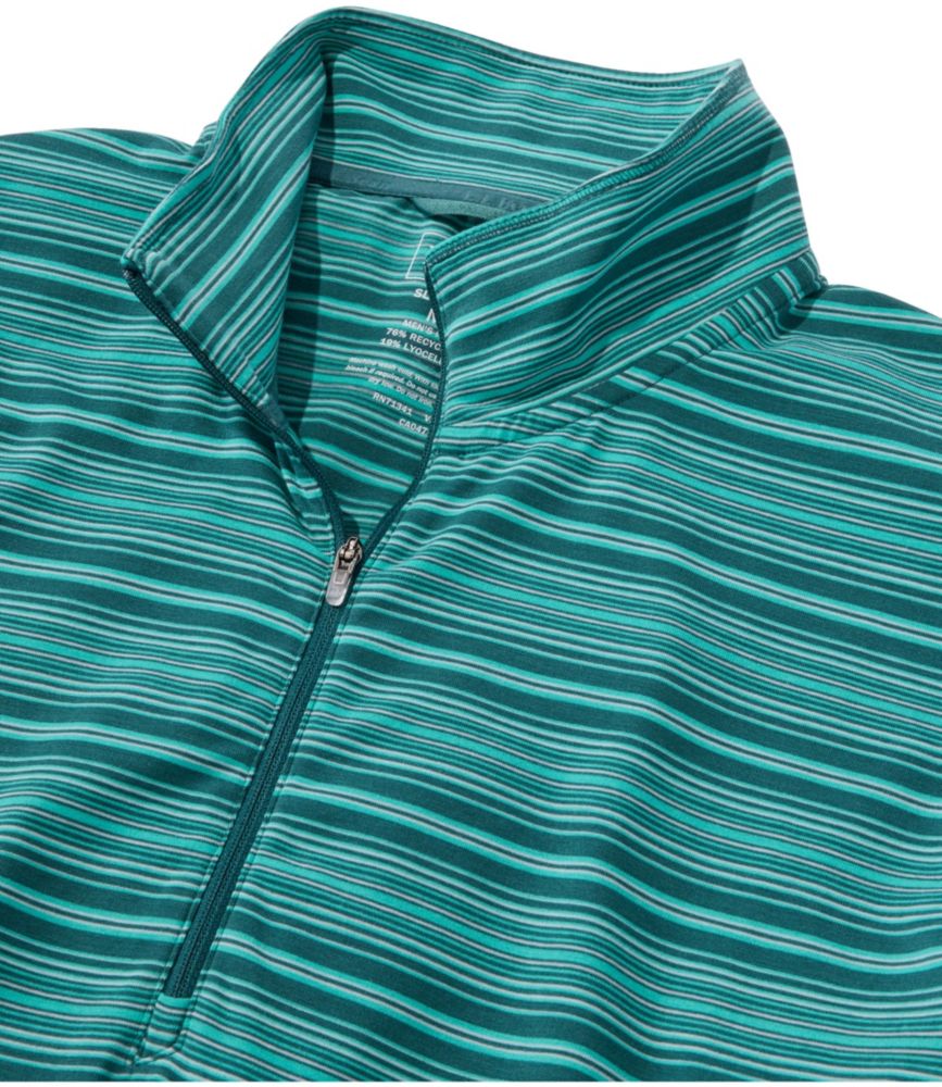 Men's Everyday SunSmart® Tee, Long-Sleeve Quarter-Zip Stripe