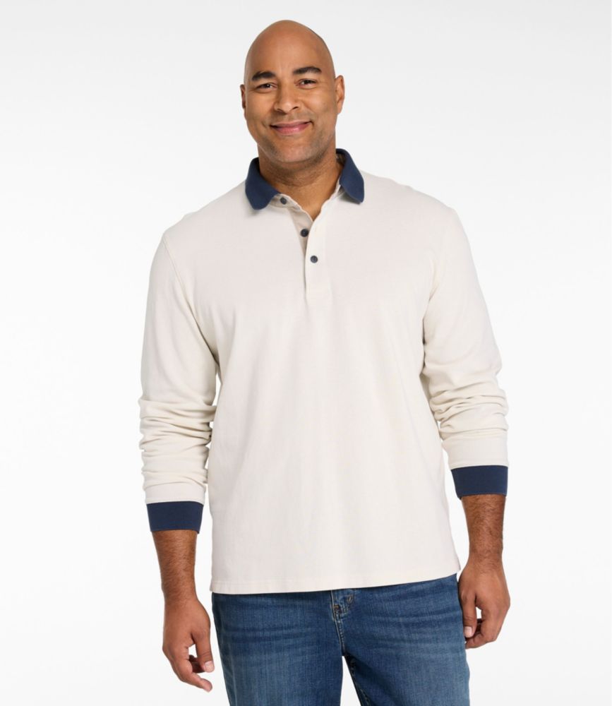 Men's Casco Bay Rugged Polo, Long-Sleeve, Silver Birch, small image number 4