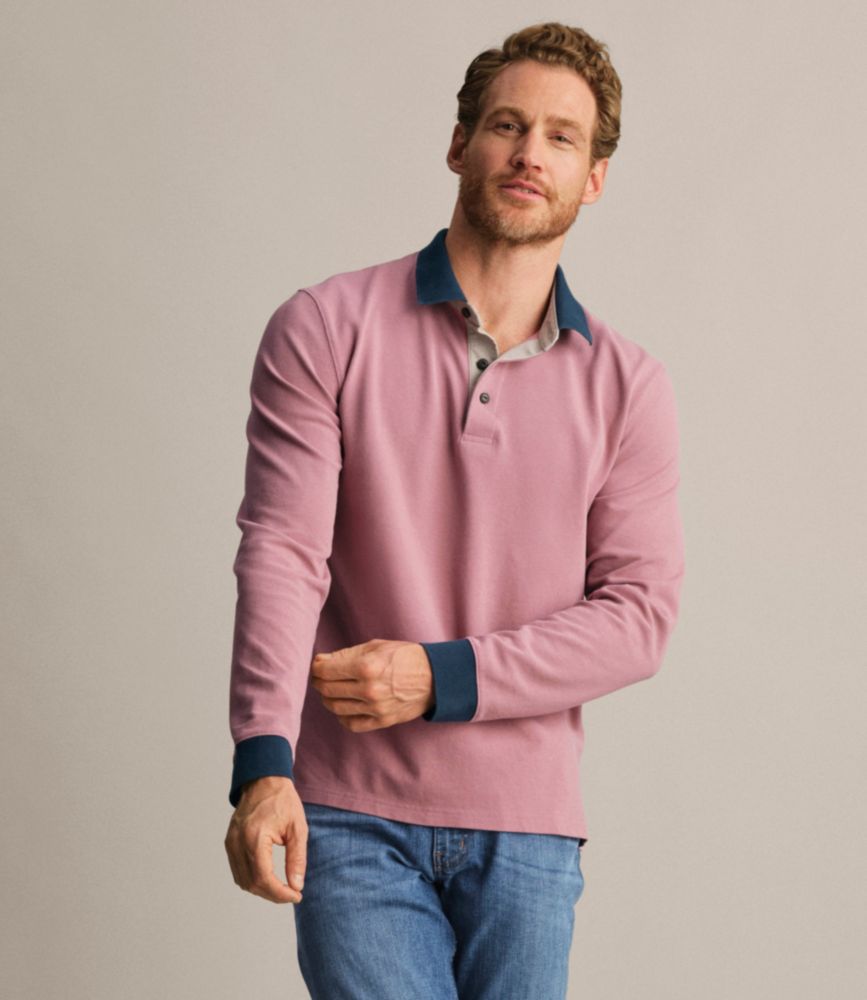 Men's Casco Bay Rugged Polo, Long-Sleeve, Deep Lake, small image number 8