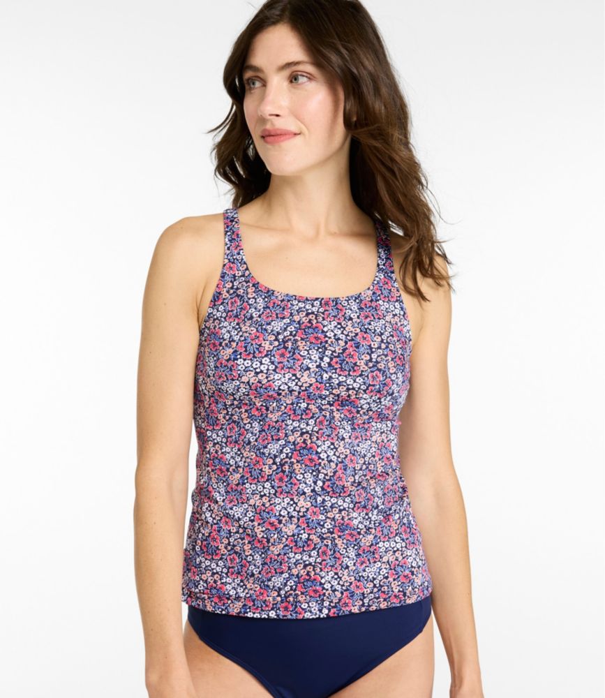 Women's L.L.Bean Coastal Essential Scoop Tankini Top, Print