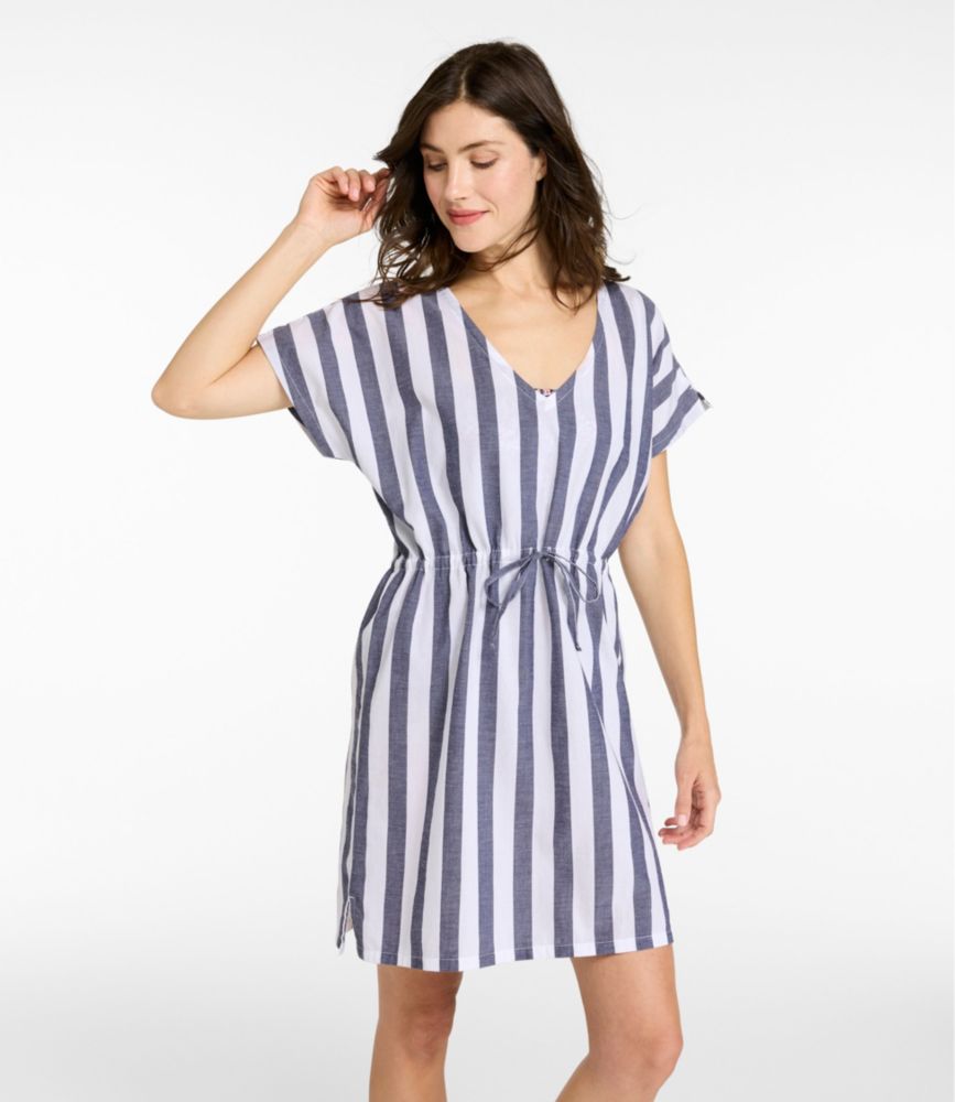Women's L.L.Bean Coastal Cotton Cover-Up Caftan, Print