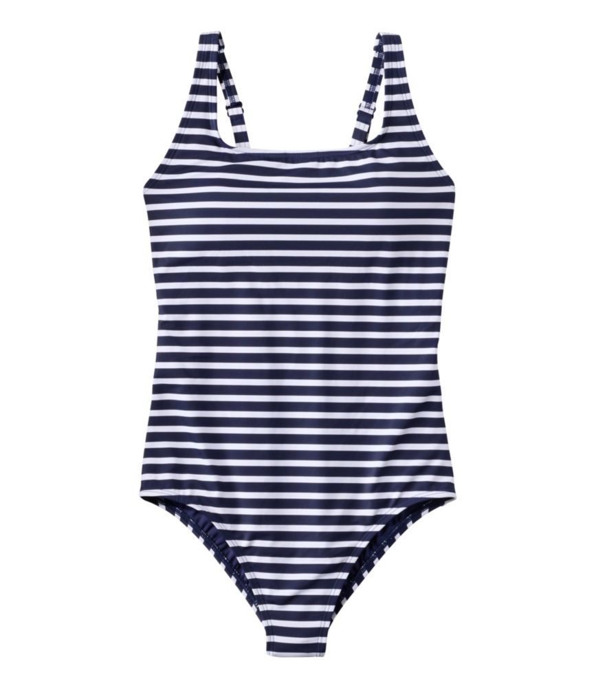 Women's L.L.Bean Coastal Essential Scoop Tanksuit, Print