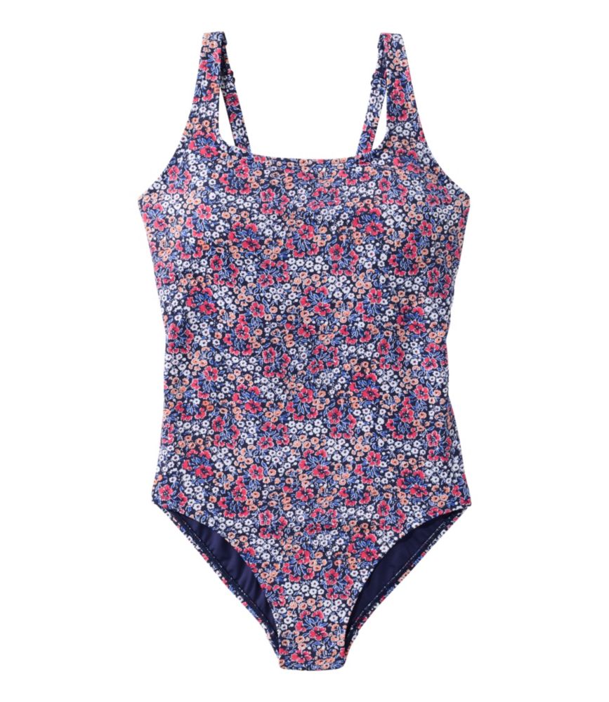 Women's L.L.Bean Coastal Essential Scoop Tanksuit, Print