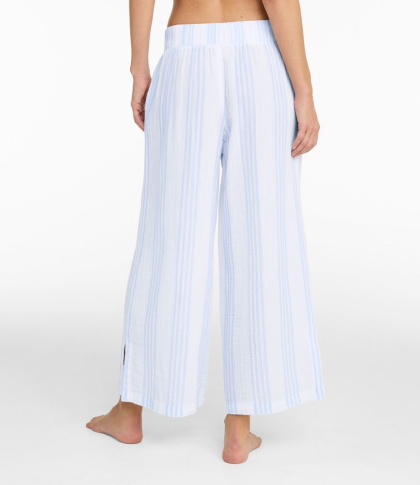 Women's Cloud Gauze Wide-Leg Pants, Stripe, Seaboard Blue Stripe, small image number 3