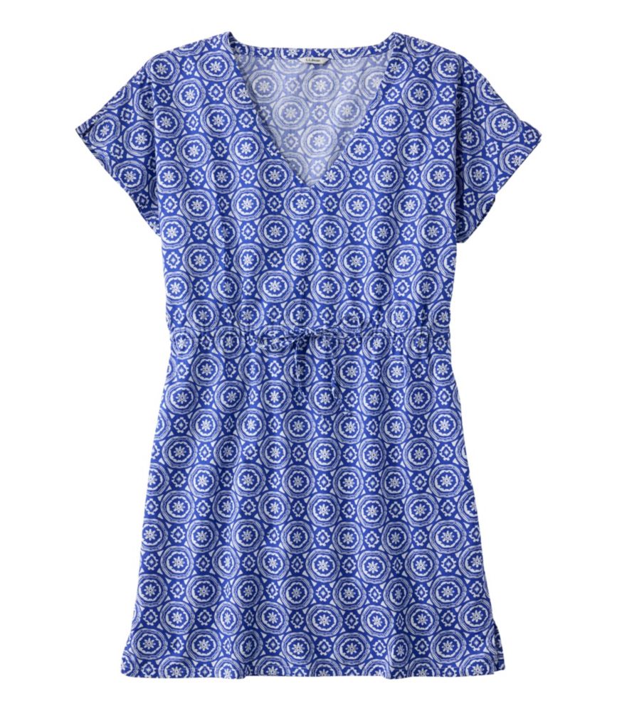 Women's L.L.Bean Coastal Cotton Cover-Up Caftan, Print