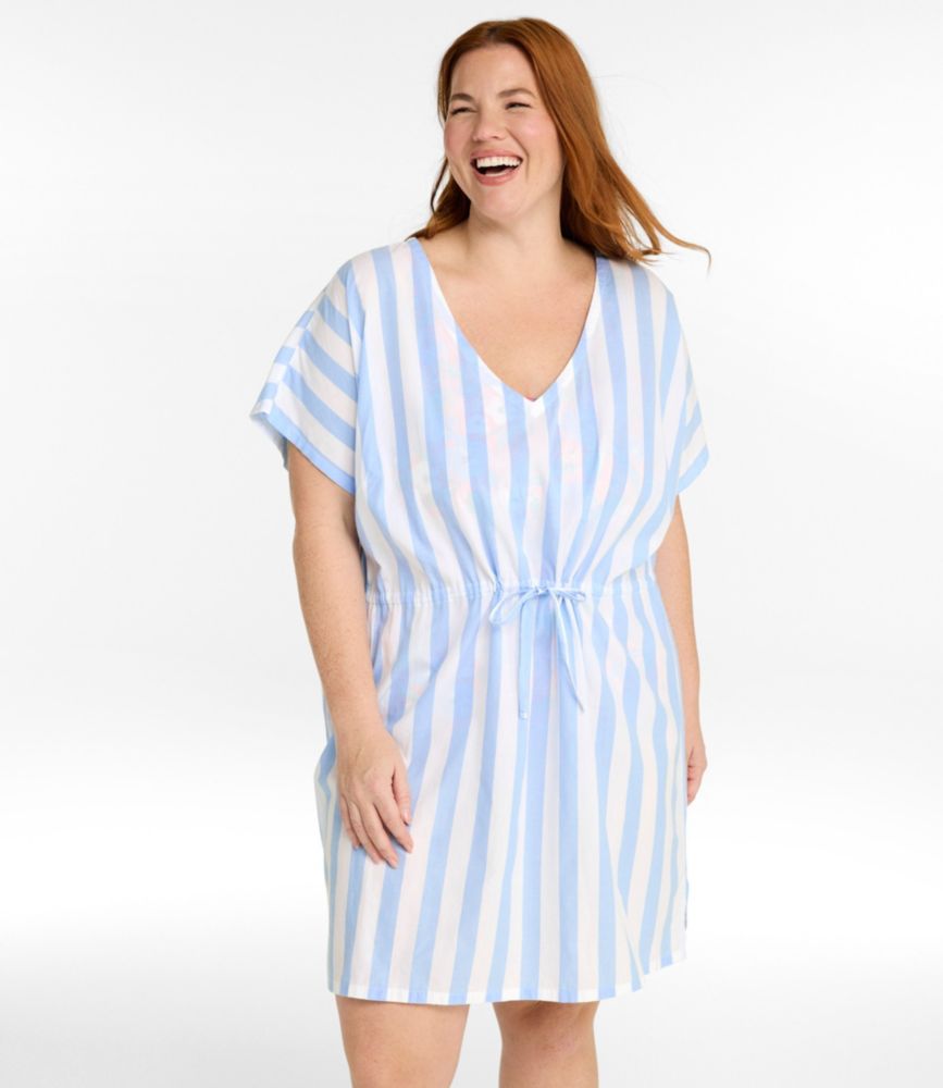 Women's L.L.Bean Coastal Cotton Cover-Up Caftan, Print