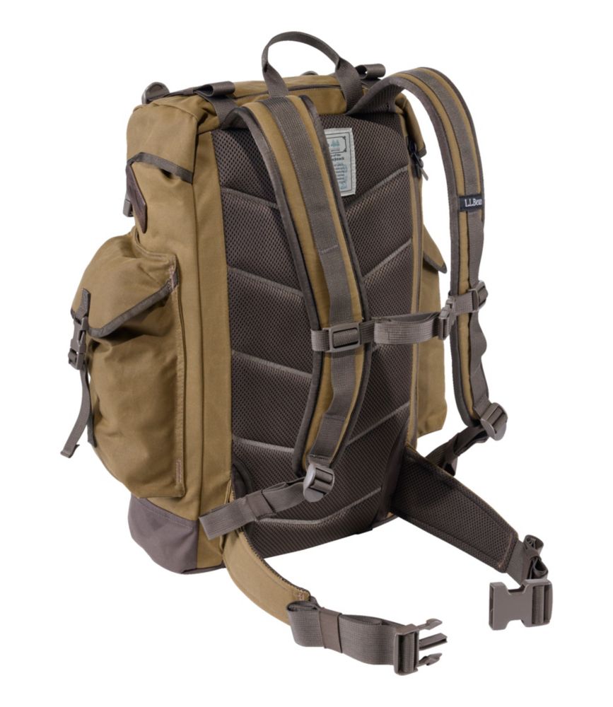 Continental Rucksack, Waxed Canvas, Dark Khaki, small image number 2