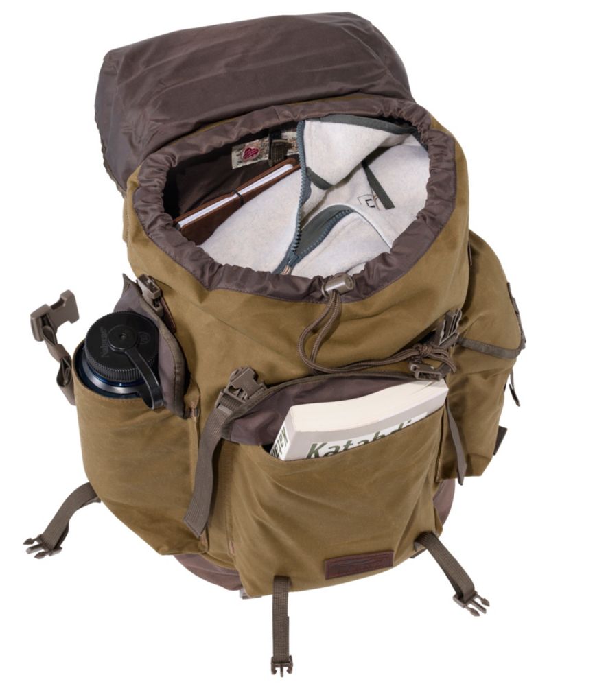 Continental Rucksack, Waxed Canvas, Dark Khaki, small image number 4