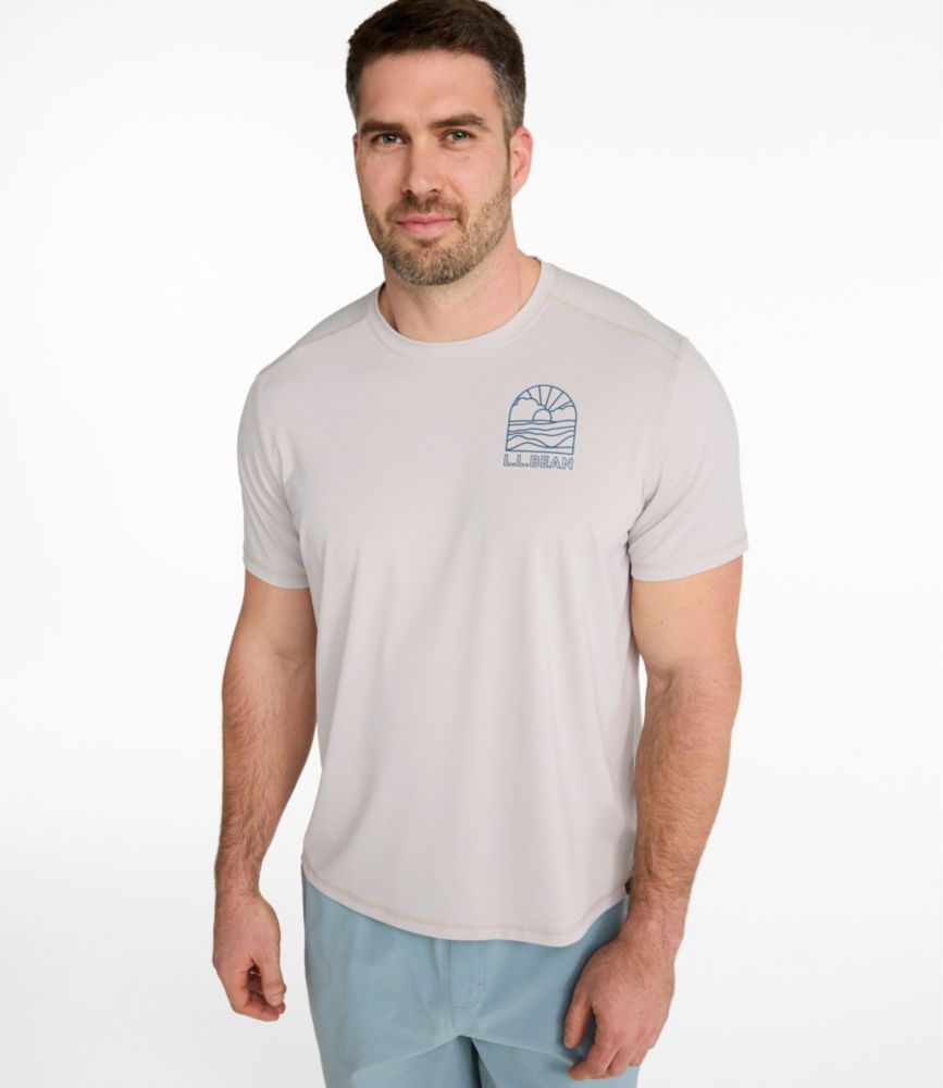 Men's Bold Coast Lifestyle Tee, Short-Sleeve Graphic, Pewter/Sunrise, small image number 4