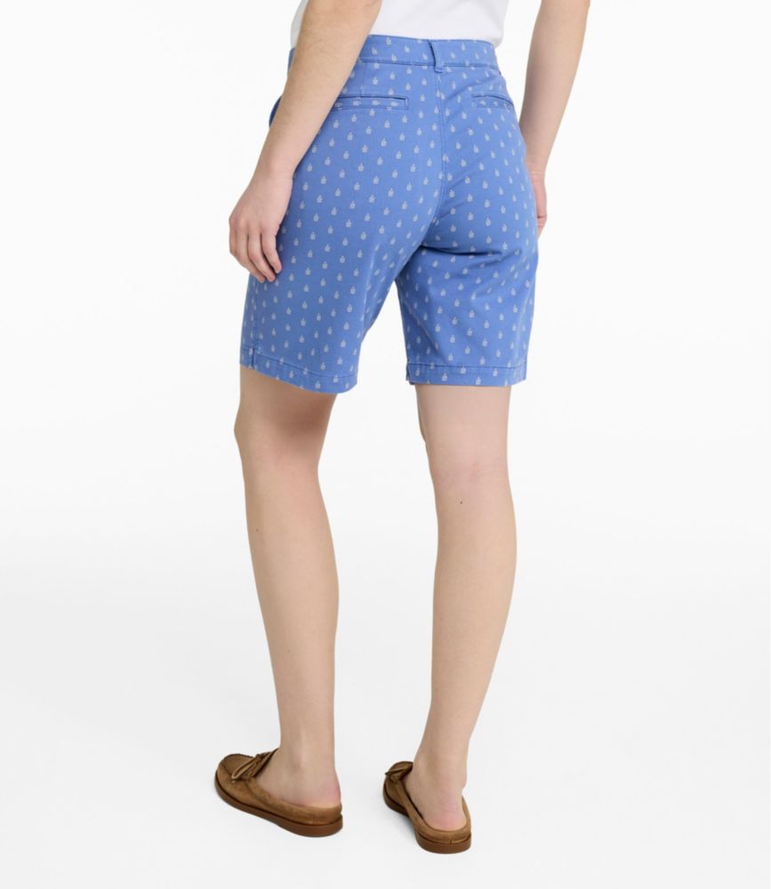 Women's Comfort Stretch Shorts, Chino Bermudas 9" Print