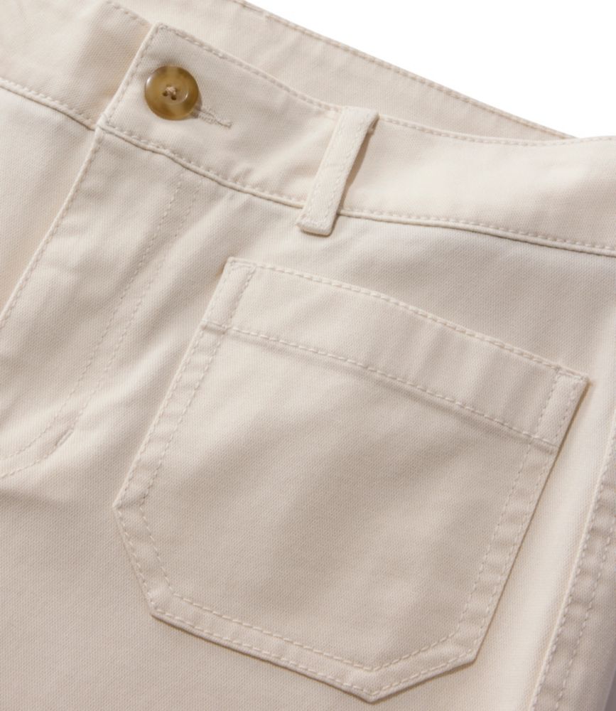 Women's Comfort Stretch Patch Pocket Pants, Mid-Rise Wide Straight-Leg Chino