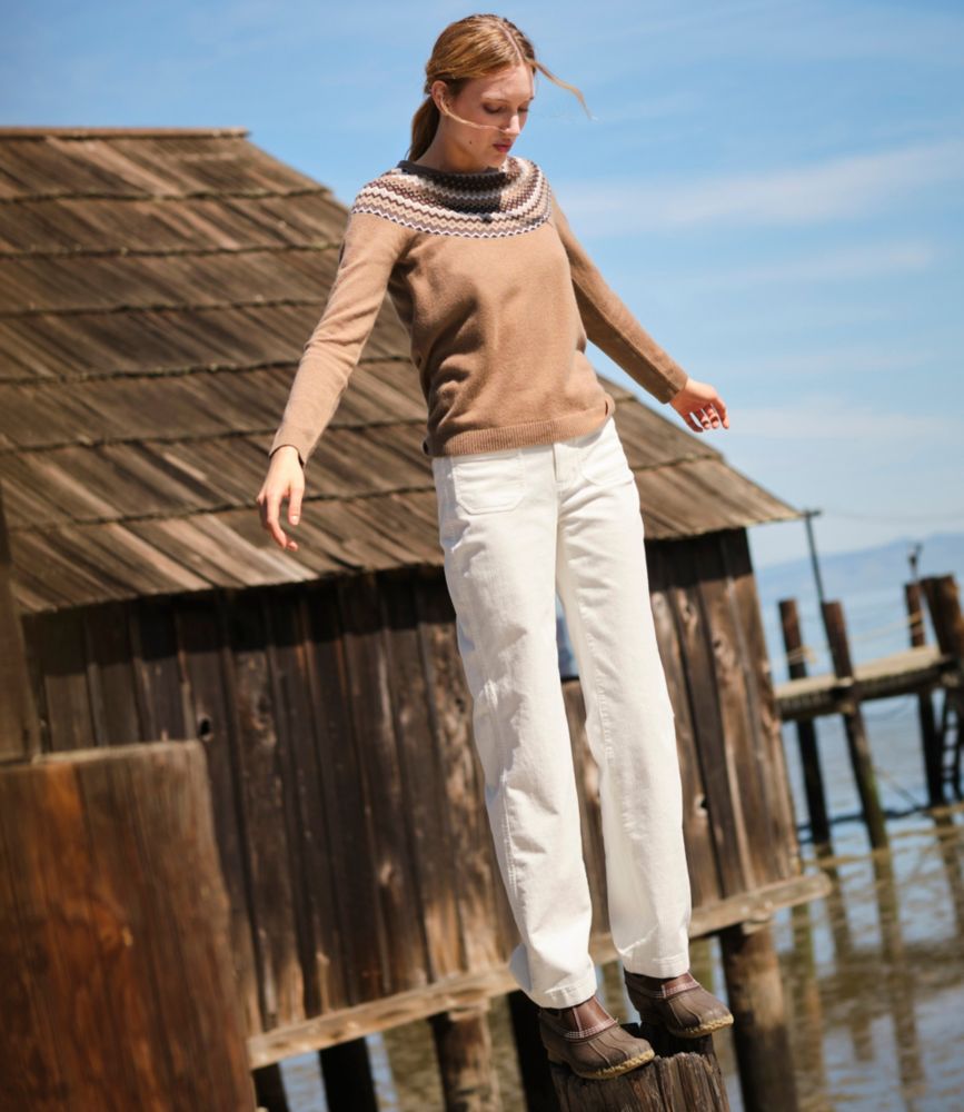 Women's 207 Vintage Corduroy Patch Pocket Pants, Mid-Rise Wide Straight-Leg