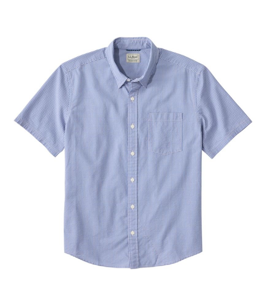 Men's Comfort Stretch Performance® Seersucker Shirt, Short-Sleeve, Slightly Fitted Untucked Fit, Plaid