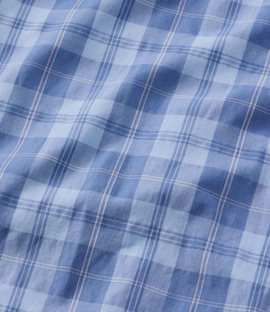 Men's Comfort Stretch Performance® Chambray Shirt, Long-Sleeve, Slightly Fitted Untucked Fit, Plaid