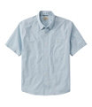Comfort Stretch Performance Chambray Short Sleeve Shirt Slightly Fitted Men's Regular, Light Indigo, small image number 0