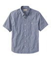 Comfort Stretch Performance Chambray Short Sleeve Shirt Slightly Fitted Men's Regular, Indigo, small image number 0