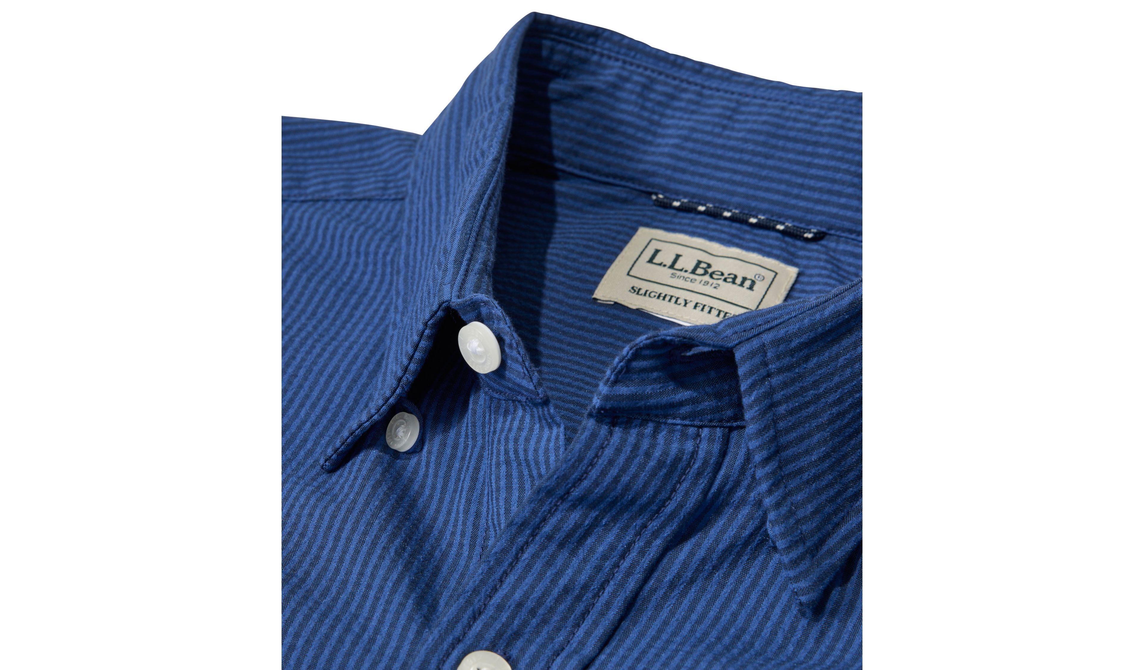 Men's Comfort Stretch Performance® Seersucker Shirt, Slightly Fitted, Long-Sleeve