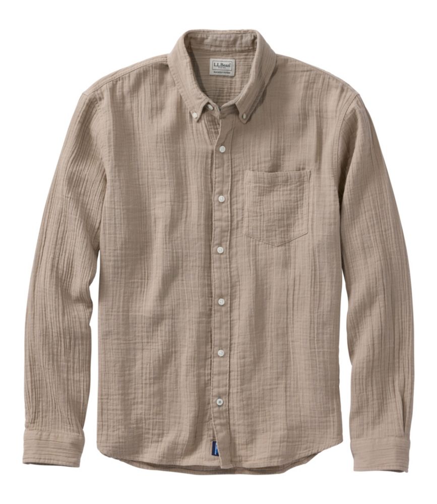 Men's Cloud Gauze Shirt, Long-Sleeve, Slightly Fitted Untucked Fit