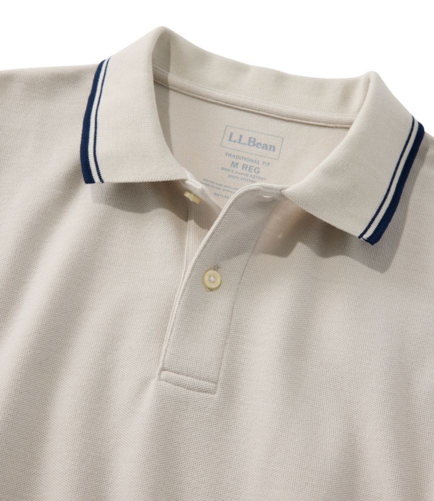 Men's Premium Double L&reg; Polo, Banded Short-Sleeve, Tipped, Deep Blue, small image number 4