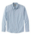 Comfort Stretch Performance Chambray Long Sleeve Shirt Slightly Fitted Men's Regular, Light Indigo, small image number 0