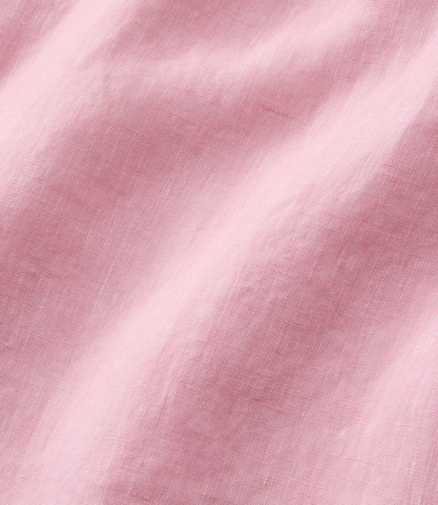Women's Premium Washable Linen Shirt, Short-Sleeve, Shell Pink, small image number 4