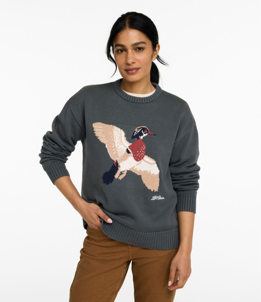 Women's The Original Double L® Sweater, Novelty Crewneck