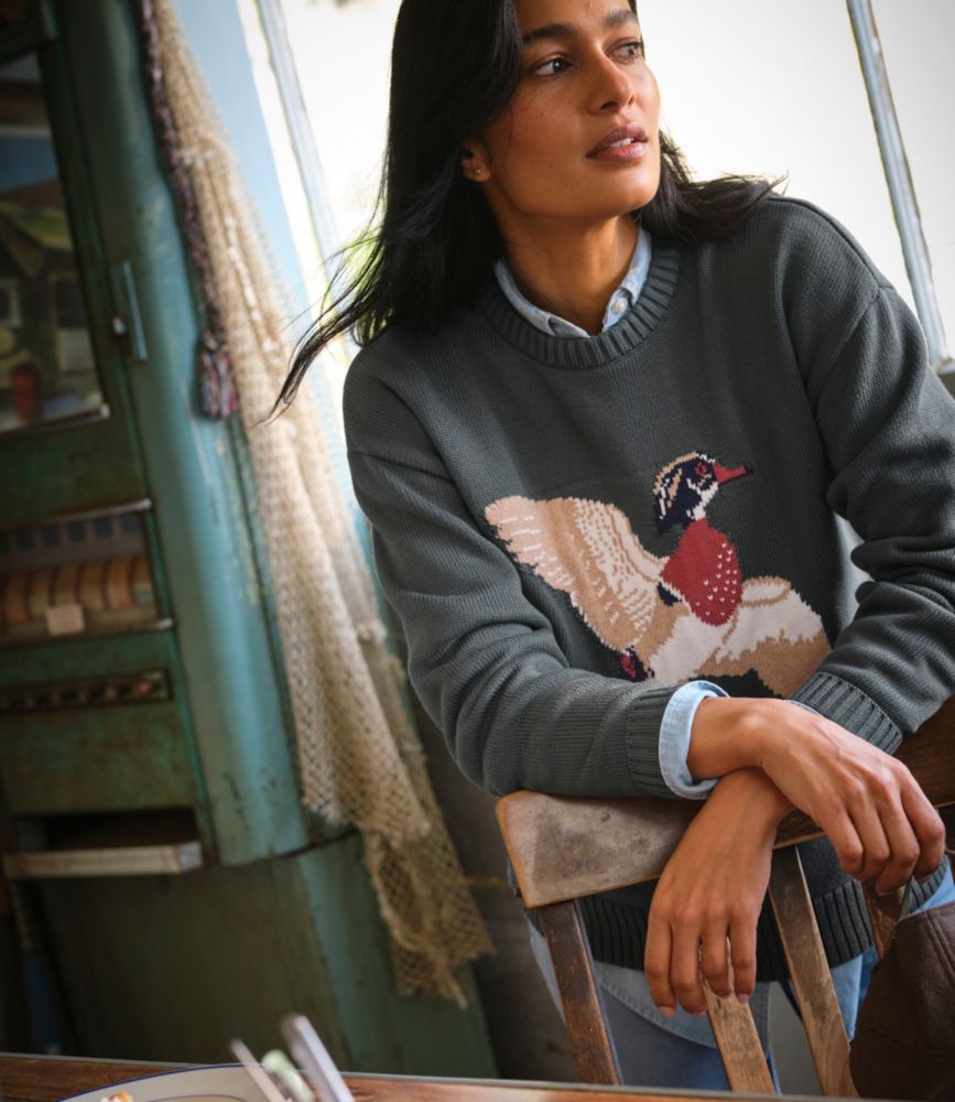 Women's The Original Double L® Sweater, Novelty Crewneck