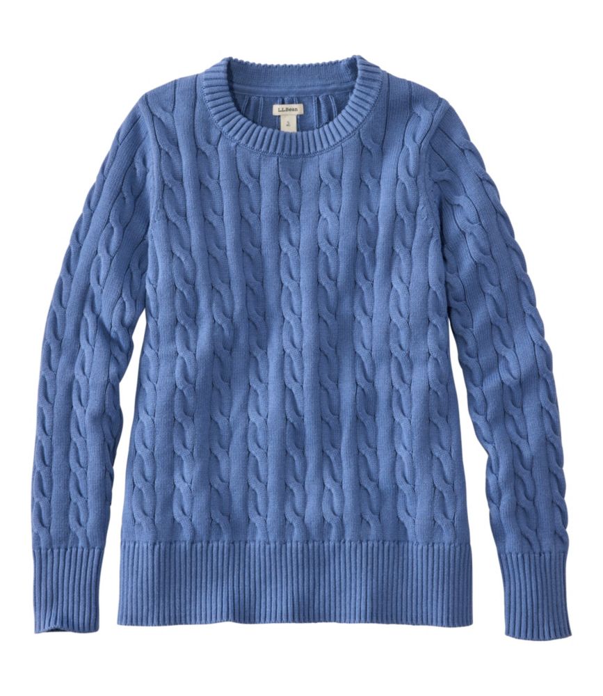 Women's The Original Double L® Sweater, Cable Crewneck