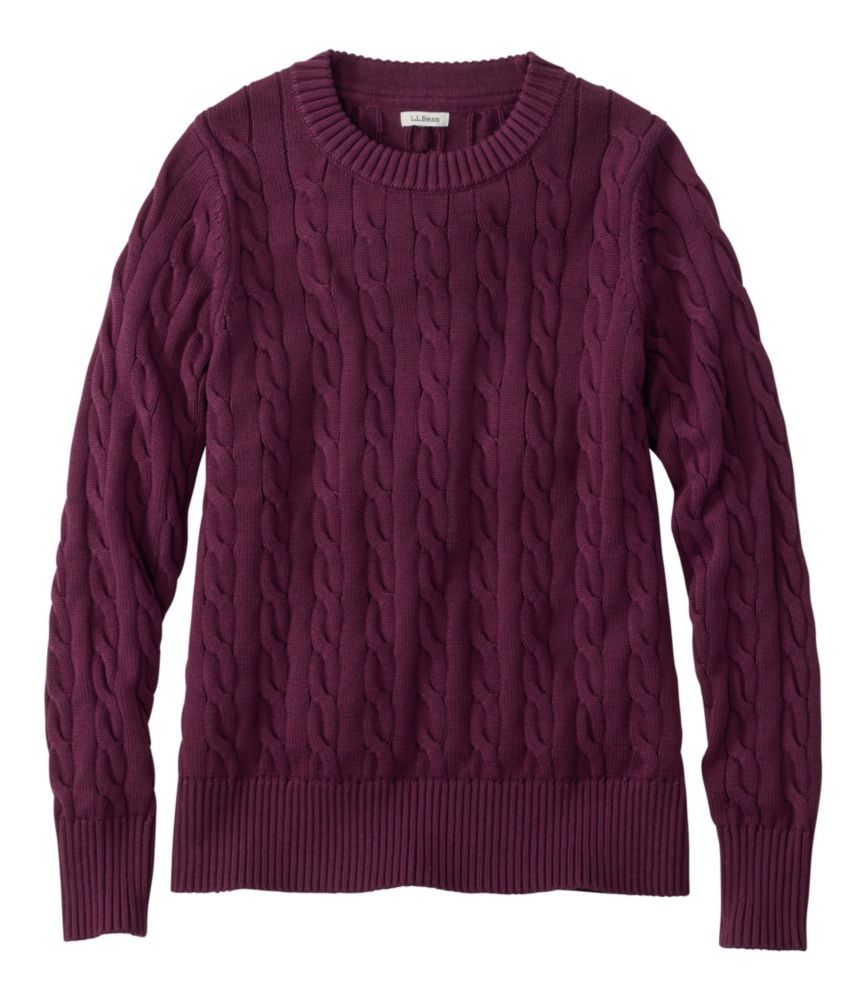 Women's The Original Double L® Sweater, Cable Crewneck